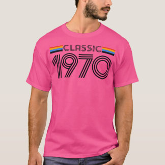 T-shirt Classic 1970 Vintage Rétro Anniversaire Design 1