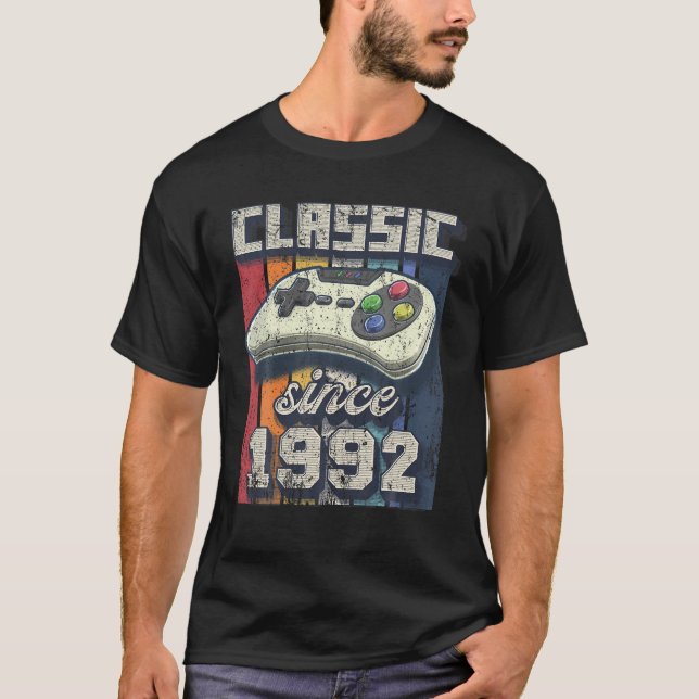T-shirt Classic 1992 30e Anniversaire Retro Video Game Con (Devant)