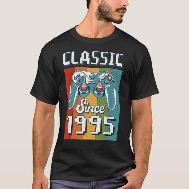 T-shirt Classic 1995 27e Anniversaire Video Game Controlle (Devant)