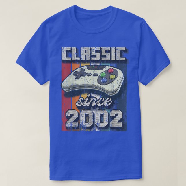 T-shirt Classic 2002 20e Anniversaire Retro jeu vidéo Cont (Design devant)