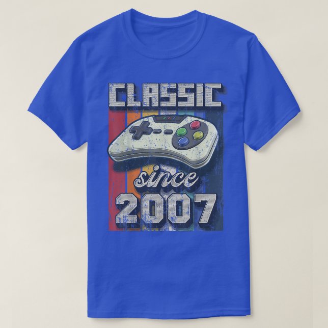 T-shirt Classic 2007 15e Anniversaire Retro jeu vidéo Cont (Design devant)