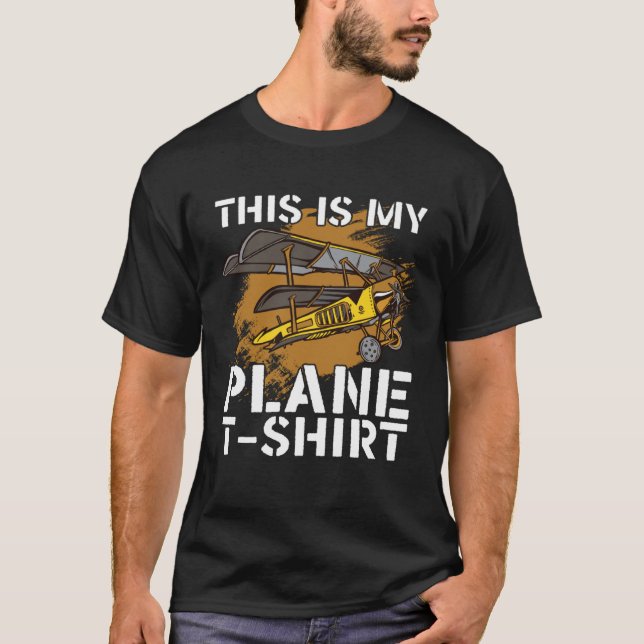 T-shirt Classic Airplane This Is My Plane  Aviation Pilot (Devant)