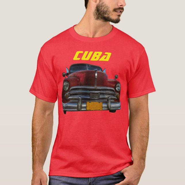 T-shirt Classic American Car à Vinales, Cuba (Devant)