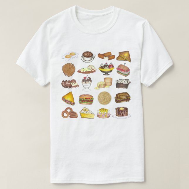 T-shirt Classic American Lunch Counter Greasy Spoon Diner (Design devant)
