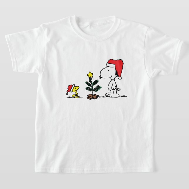 T-shirt classic christmas snoopy and woodstock (Poser)