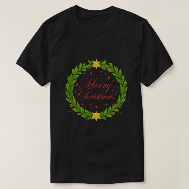 T-shirt Classic Christmas Wreath (Design devant)