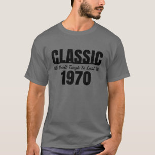 T-shirt Classic Construit Jusqu'À Dernier 1970 Né Voiture