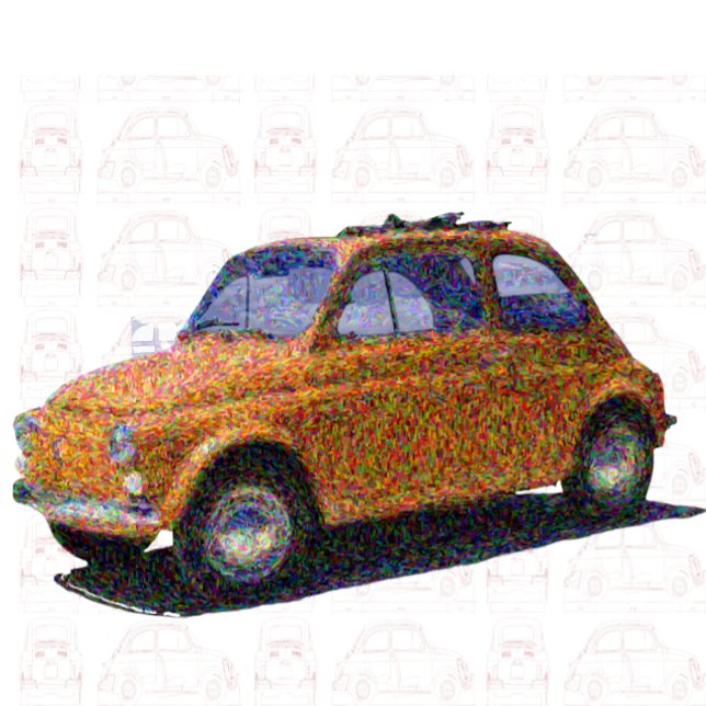 T-shirt Classic Fiat 500 en bleu (Créateur téléchargé)