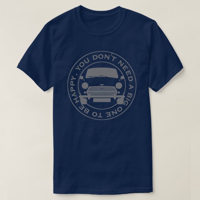 T-shirt Classic Mini Car ligne de tag originale des années (Design devant)