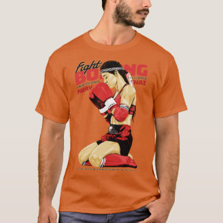 T-shirt Classic Muay Thai Boxing Girl Combattre