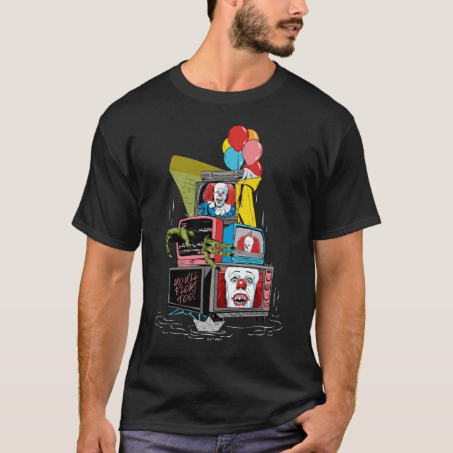 T-shirt Classic Pennywise TV Stack - You'll Float Too (Devant)