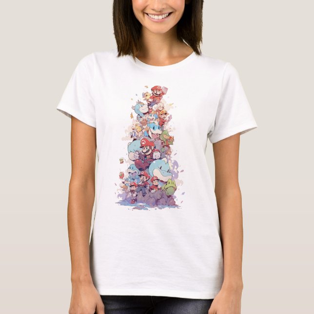 T-shirt Classic Platformer Inspired Characters (Devant)