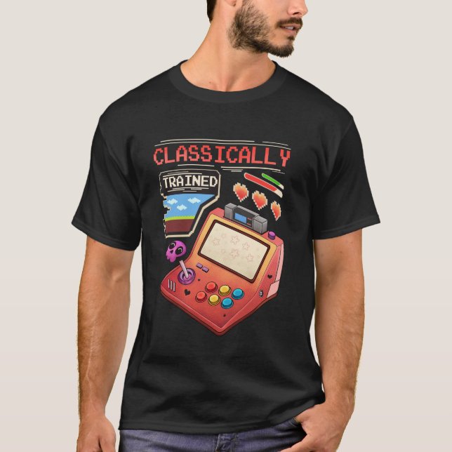 T-shirt Classic Retro Arcade Gamer Pixel Art (Devant)