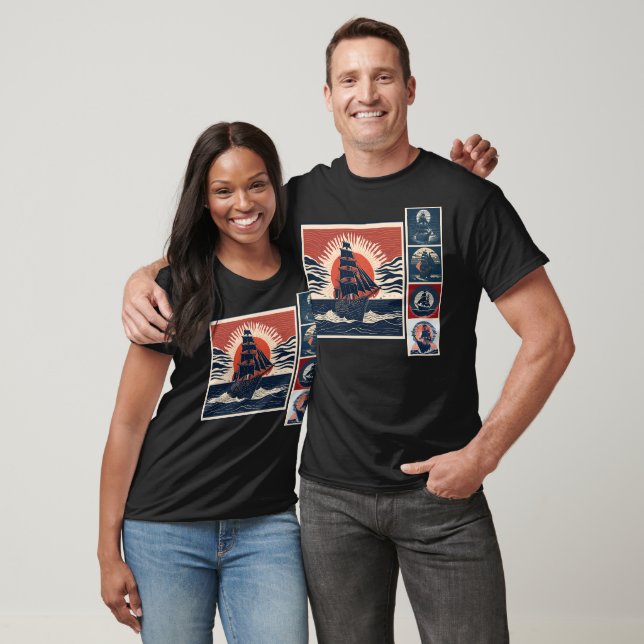T-shirt Classic retro vintage ships collection 2 (Unisexe)
