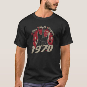 T-shirt Classic Rock 50E Anniversaire 1970 Guitare L'Homme