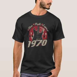 T-shirt Classic Rock 50E Anniversaire 1970 Guitare L'Homme