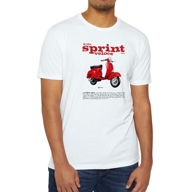T-Shirt Classic Scooter V-150 Sprint V Red (Créateur téléchargé)