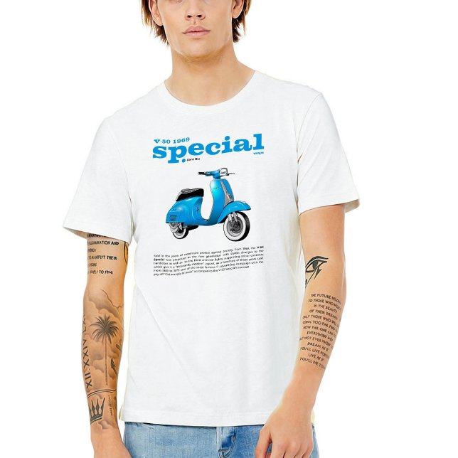 T-Shirt Classic Scooter V-50 Special Blue (Créateur téléchargé)
