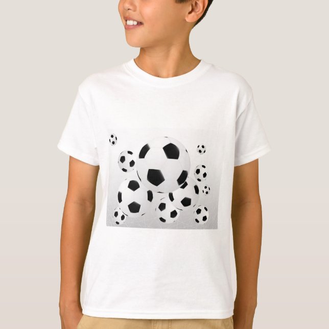 T-shirt Classic Soccer Football Balls Flying Sports (Devant)