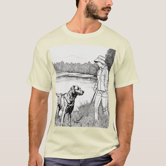T-shirt Classic Sportsman Tee - Louisiana Hunter & Labrado (Devant)