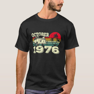 T-shirt Classic Vintage 76'S Caravan Sunset Octobre 1976 B