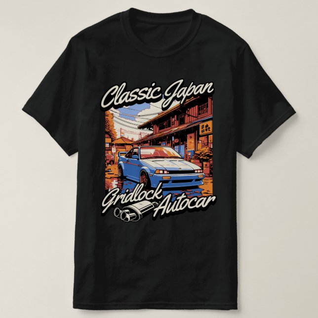 T-shirt Classic Vintage Japon voiture Cool graphique (Design devant)