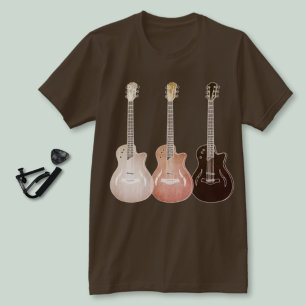 T-shirt Classic Vintage Semi acoustic Guitars Rustic Music