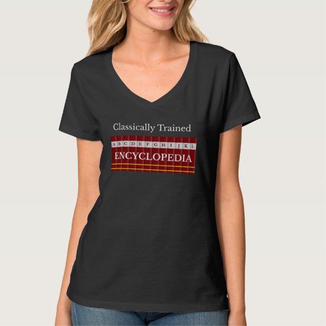 T-shirt Classically Trained Encyclopedia Original Search E (Devant)