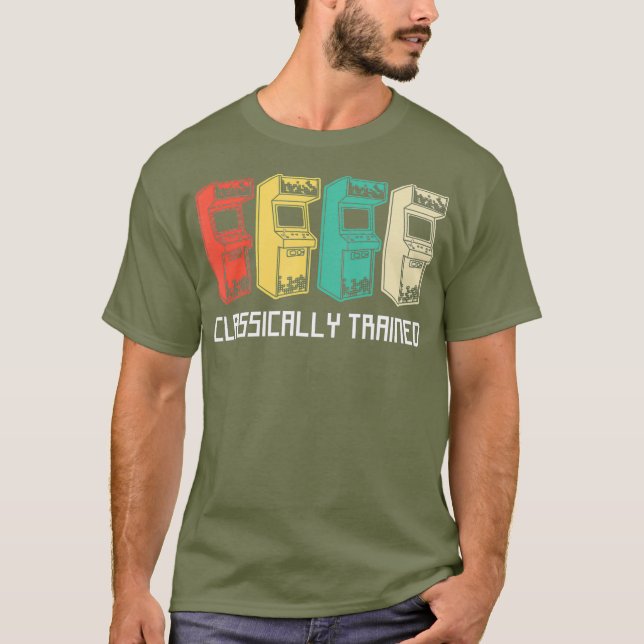 T-shirt Classically Trained Gamer Vintage Retro Gaming (Devant)