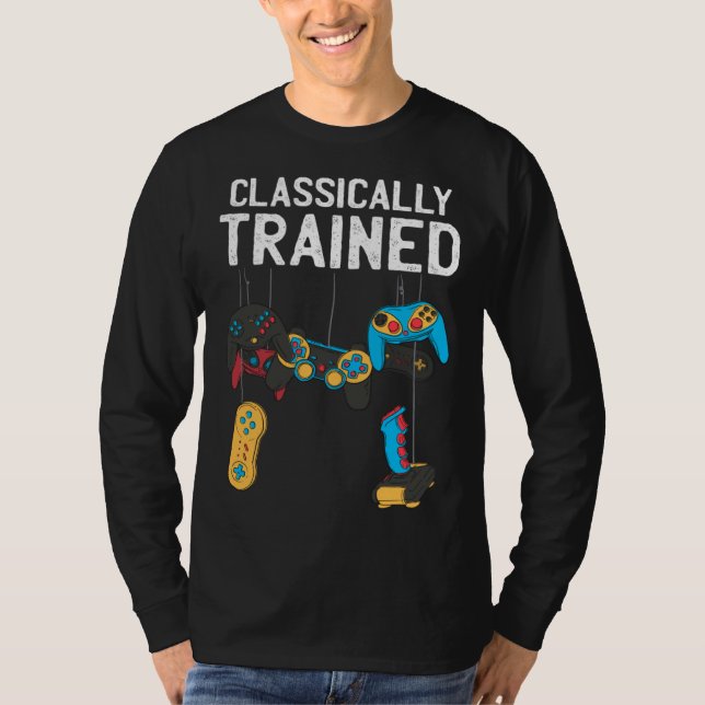 T-shirt Classically Trained Retro Video and Computer Gamin (Devant)
