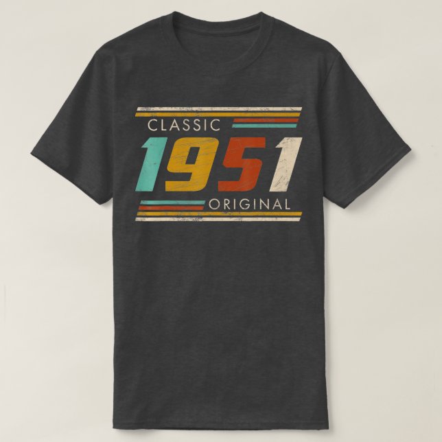 T-shirt Classique 1951 Original 72e anniversaire 72 ans Vi (Design devant)