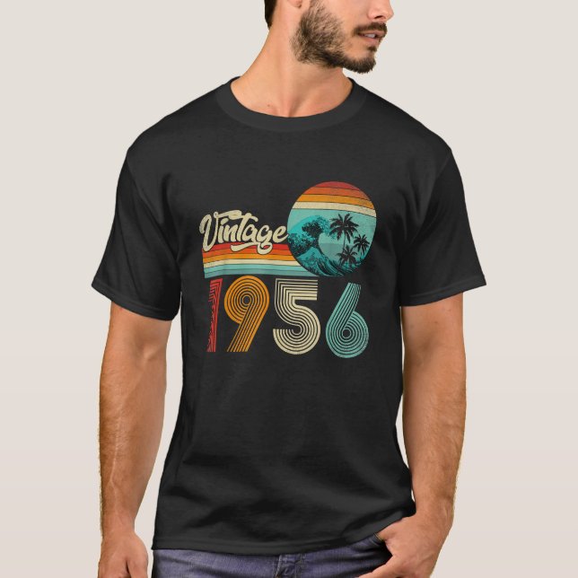 T-shirt Classique 1956 70e conception pour cadeau de fête  (Devant)