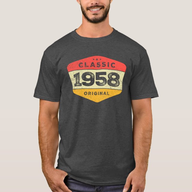T-shirt Classique 1958 65e anniversaire Vintage (Devant)