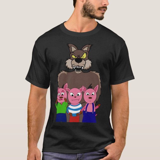T-shirt classique 3 petits cochons (Devant)