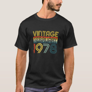 T-shirt Classique 44e anniversaire 44 ans Février Vintage