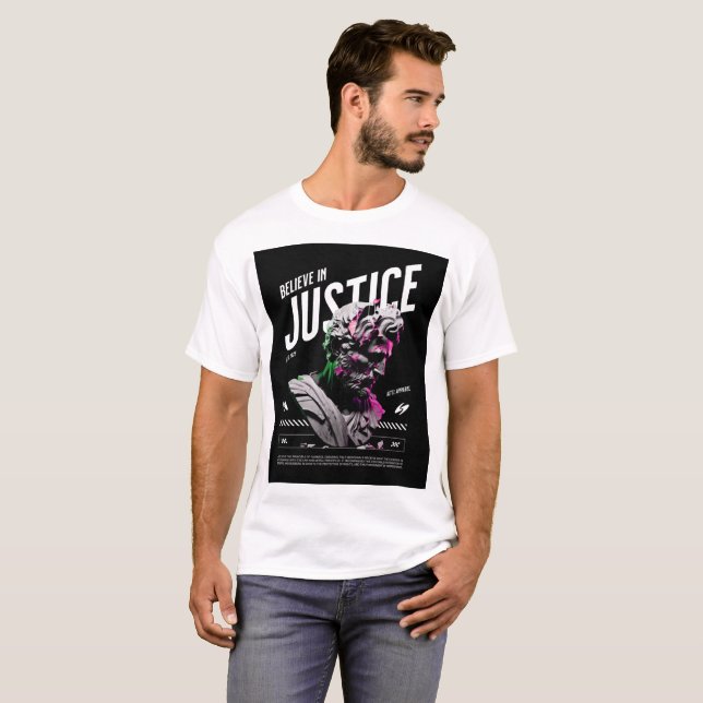 T-shirt classique à manches courtes en coton 100% (Devant entier)