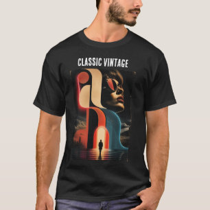 T-shirt Classique Abstrait Graphique Rétro Vintage