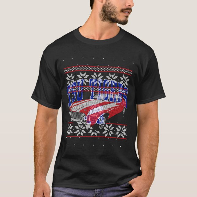 T-shirt Classique American Muscle Car Guy Vilain Noël Swe (Devant)
