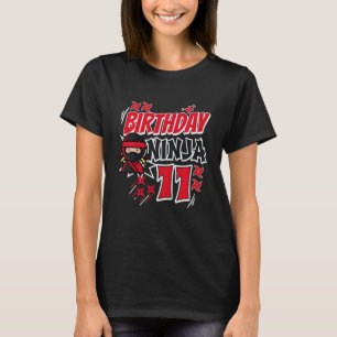 T-shirt Classique Anniversaire Enfants Ninja 11e Anniversa