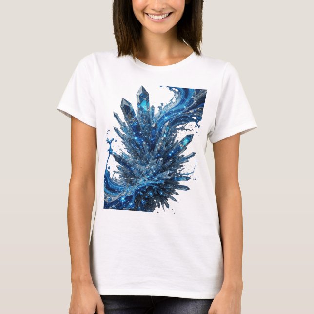 T-shirt Classique Argent ELEMENT EAU Art Porter (Devant)