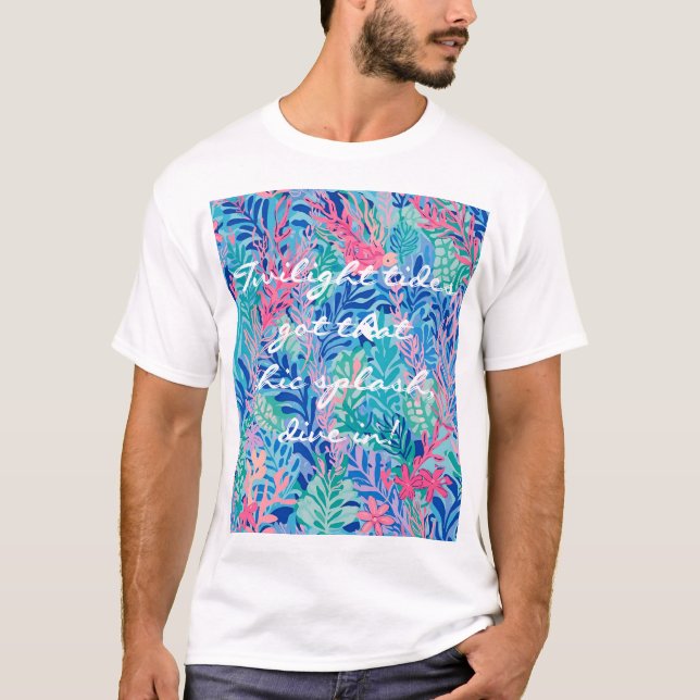 T-shirt classique au graphisme élégant (Devant)