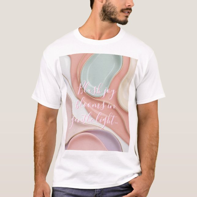 T-shirt classique au motif abstrait stylé (Devant)
