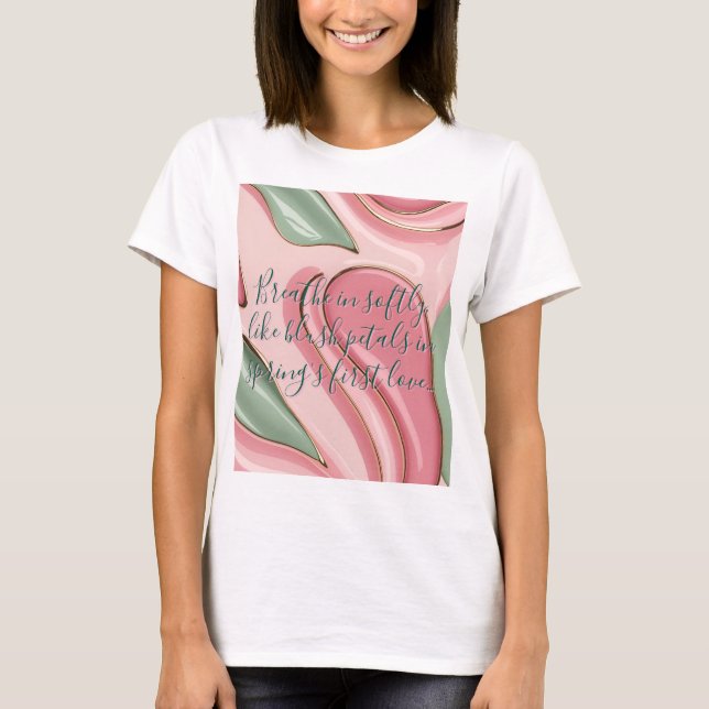 T-shirt classique au motif graphique abstrait élég (Devant)