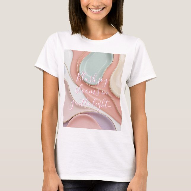 T-shirt classique au motif graphique abstrait élég (Devant)