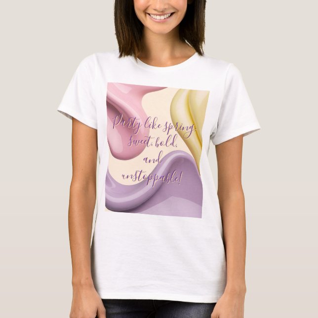 T-shirt classique avec graphique abstrait stylé (Devant)