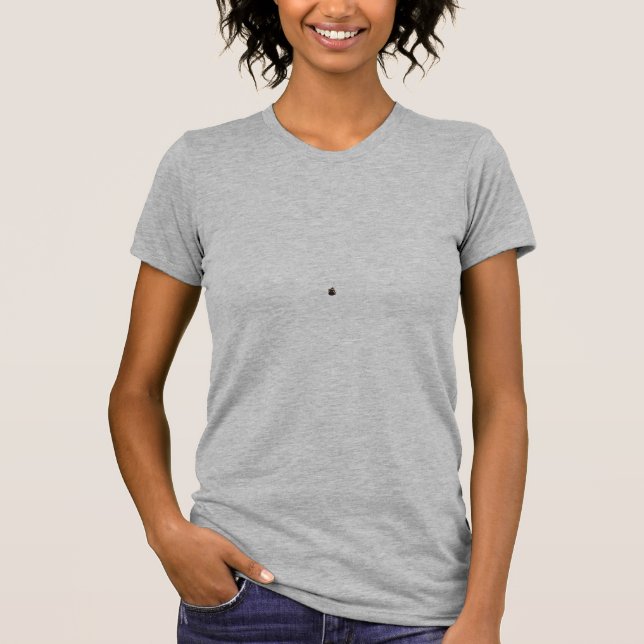 T-shirt classique avec un chat noir mignon en chap (Devant)