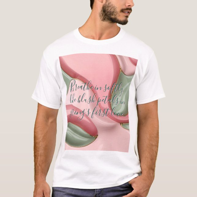 T-shirt classique avec un graphique abstrait stylé (Devant)
