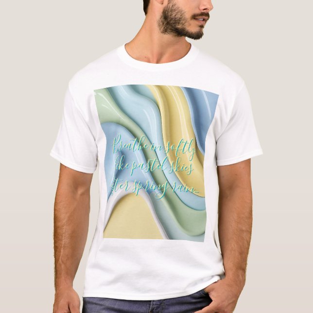 T-shirt classique avec un graphique abstrait stylé (Devant)