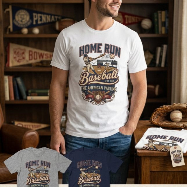 T-shirt Classique Baseball Home Run (Créateur téléchargé)