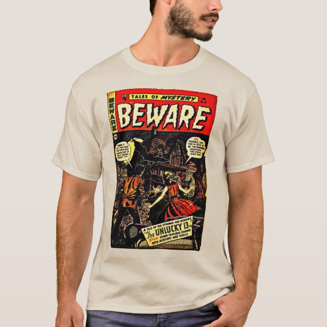 T-shirt classique "BEWARE" Imaginaire Comics (Devant)